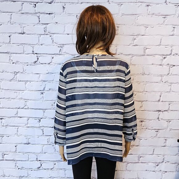 BUNDLE!!   -  The Loft - 2 classic striped lightweight blouses - Picture 5 of 12